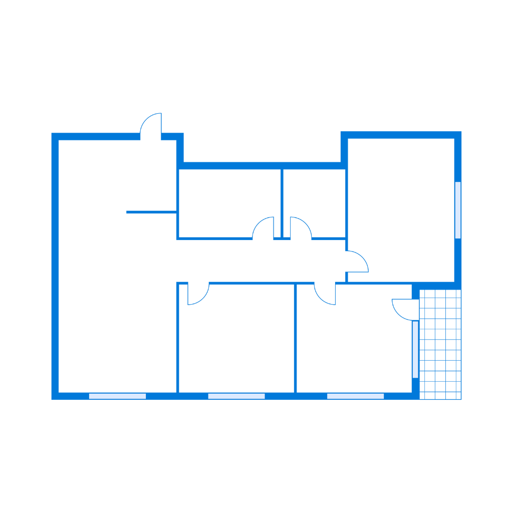 house with 4 windows